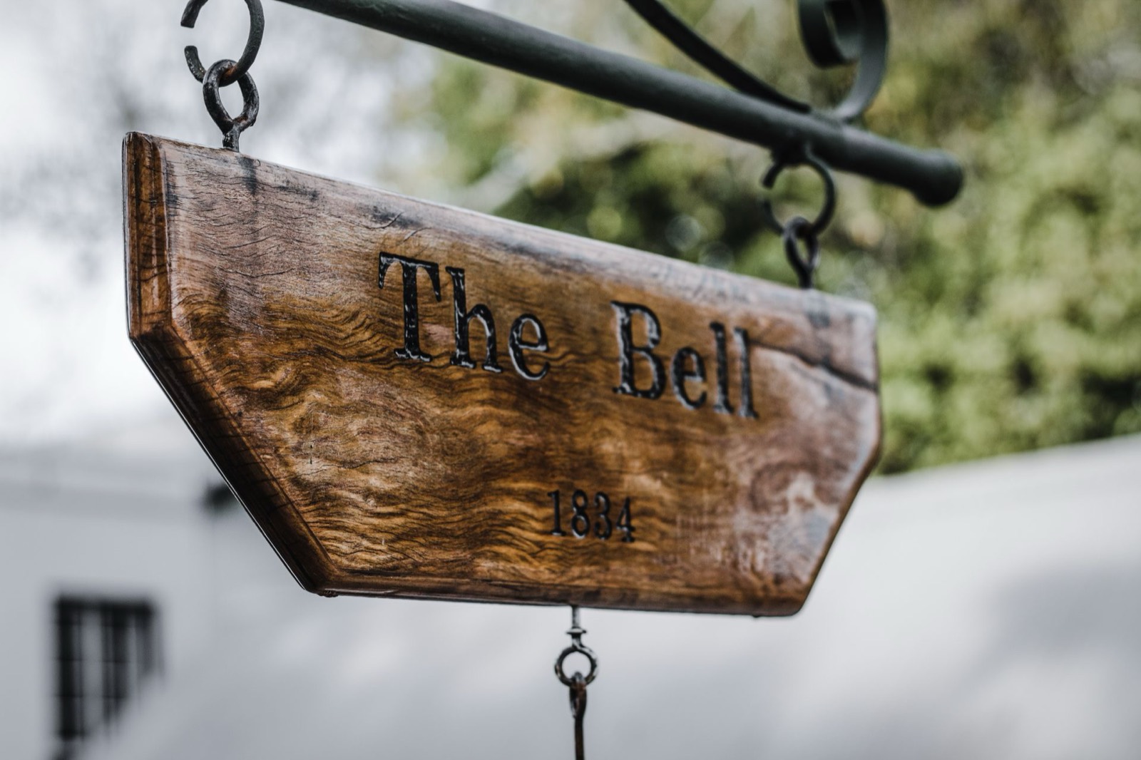 Custom engraved wood business signage